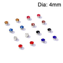 8Pair/Set Charm Round Crystal Rhinestone Magnet Stud Earring Puck Women Mens Magnetic Fake Ear Plug Jewelry For Lover Jewelry 2024 - buy cheap