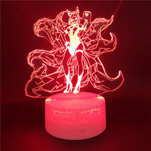 3d Led Night Light League of Legends The Nine-Tailed Fox Figure Gift 3D Illusion Desk Lamp 7 Color Night Light for Bedroom Decro 2024 - buy cheap
