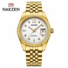 NAKZEN Luxury Mens Mechanical Watch Automatic Stainless Steel Wristwatch Life Waterproof Clock Gifts For Men Relojes Para Hombre 2024 - buy cheap