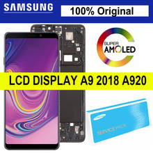 Tela super amoled de 100% polegadas lcd para samsung galaxy, peças para reparo e montagem de tela touch, digitalizador e montagem, 6.3 super amoled, a9 2018 a920 2024 - compre barato