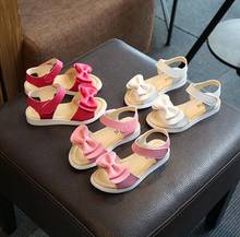 21-26 Large Girls Sandals 2019 Summer New Korean Bow Children's Princess Sandals Little Kids Fish mouth Soft bottom beach shoes 2024 - buy cheap