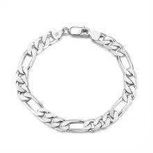BOCAI S925 Sterling Silver Bracelet for Men and Women 2021 Popular Creative Fashion Flat Weaven-Chain Pure Argentum Jewelry 2024 - buy cheap