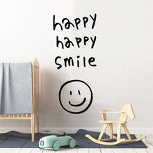 Diy наклейки на стену с веселой улыбкой декоративные наклейки домашний декор для детских комнат декор для детской комнаты украшение для спальни 2024 - купить недорого