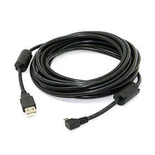 Мини USB B Тип 5pin мужской прямоугольный 90 градусов к USB 2,0 Мужской кабель для передачи данных с EMI ферритовый сердечник 5 метров 2024 - купить недорого