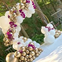 112pcs Macaron White  Balloon Garland Arch Metallic Gold White Balloons for Wedding Birthday Party Decorations Kids Baby Shower 2024 - buy cheap