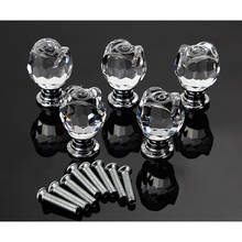 8Pcs 16mm Crystal Glass Cabinet Knob Drawer Pull Handle Kitchen Door Wardrobe Hardware 2024 - buy cheap