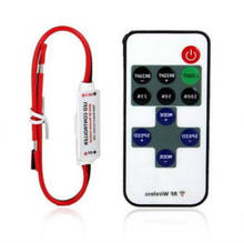 1 Uds 12V 12V de RF interruptor remoto inalámbrico controlador Dimmer 10-nivel Dimmer para Mini LED Luz de tira 2024 - compra barato