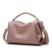 Elegant Boston Shoulder Bags for Women Luxury Designer Handbags Soft PU Leather Female Large Crossbody Messenger Bag Bolso Mujer 2024 - купить недорого