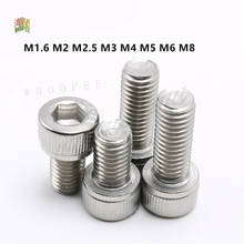 5-50Pcs Hexagon Hex Socket Head Cap Screw M1.6 M2 M2.5 M3 M4 M5 M6 M8 Stainless Steel Allen Bolt DIN912 Hex Screw with Key 2024 - buy cheap