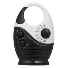 AM/FM Mini Shower Radio Bathroom Waterproof Radio Hanging Music Radio Built-in Speaker 2024 - buy cheap