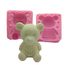 3D Bear Cake Mold Silicone Mold Chocolate Gypsum Candle Soap Candy Mold Kitchen Bake   K128 2024 - buy cheap