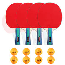 Table Tennis Ball and Bat Set  Quality Ping Pong Paddles Table Tennis Rackets with 8pcs Three star Balls Ping Pong  Racket Set 2024 - buy cheap