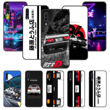 Capa de celular preta, arte traseira, coque, inicial japonês d ae86 anime jdm para samsung galaxy a 50 51 71 70 7 5 10 20 30 40 41 21 s e 2024 - compre barato