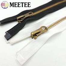 Meetee 3# 5# 50/60/70cm Bronze Metal Zipper Open-end Tail for Coat Jacket Pants Women's Handbag Sew Crafts Accessory ZA213 2024 - compre barato