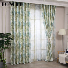 TONGDI Printing  Tropic Leaves Blackout Curtains High-grade Decoration For Home Parlor Children Sitting Room Bedroom Living Room 2024 - buy cheap
