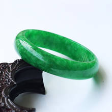 Send Certificate Natural Xinjiang and Myanmar Jade A-Class 54-62mm Green Jade Bracelet Exquisite Princess Bracelet Best Gift 2024 - buy cheap