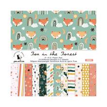 The fox is in the forest style Scrapbooking paper pack of 24 sheets handmade craft paper craft Background pad 1105 2024 - buy cheap