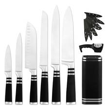 Zemen Carbon Kitchen Chef Knife Set 8 Inches Knife Stand Block Stainless Steel Kitchen Knife with Sheath and Ergonomic Handle 2024 - buy cheap