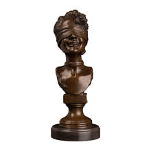 Real Bronze Bust Statue Helen Keller Famous Woman Female Sculpture Art Collecction Home Decoration accessories modern Gifts 2024 - buy cheap