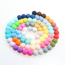 Mrs.ChewedBeads. 100pcs Round Silicone Beads 10mm Pearl Silicone Teething Toys Baby Teether Beads DIY Jewelry Making Pacifier 2024 - buy cheap