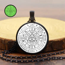 Faashion Glass Dome Celtic Wheel Pattern Luminous Pendant Necklace Women Girl Fashion Glow In The Dark Necklace Jewelry Gifts 2024 - buy cheap