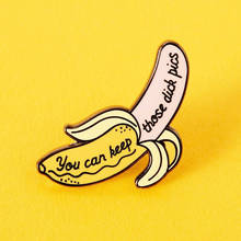 Funny Banana Dick Brooch Pins Enamel Metal Badges Lapel Pin Brooches Jackets Jeans Fashion Jewelry Accessories 2024 - buy cheap