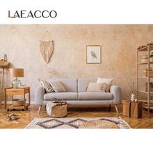 Laeacco Pink Wall Living Room Sofa Life Decor Carpet Interior Photographic Background Photo Backdrop Photocall Photo Studio 2024 - buy cheap