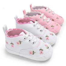 0-18M Baby Shoes Baby Girl Embroidery Flower Soft Sole Crib Shoes Toddler Summer Princess First Walkers Kid Causal Shoes 2024 - buy cheap