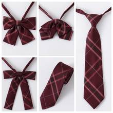 2020 Jk Bow Tie Plaid Uniform Collar Butterfly Cravat Japanese High School Girls Students Preppy Chic Free Of Tying A Check Knot 2024 - buy cheap