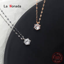 La Monada-collar de plata 925 para mujer, cadena para el cuello, colgante bonito, joyería fina para mujer, Collar de plata para niña 2024 - compra barato