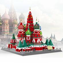 Bloques de construcción Creator para niños, juguete de ladrillos educativos de Cathdral de Saint Basil de Moscú, arquitectura de Rusia 2024 - compra barato