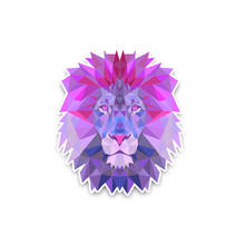 Dawasaru Cartoon Purple Pink Lion Animal Car Sticker Cover Scratch Decal Laptop Truck Motorcycle Auto Accessories PVC,11cm*9cm 2024 - buy cheap