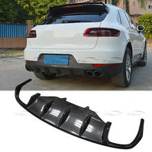 Carbon Fiber Rear Bumper Diffuser Lip Spoiler fits  for Porsche Macan 2014 - 2019 Car Styling 2024 - buy cheap