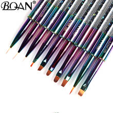 BQAN радужные кисти для ногтей кисти для дизайна ногтей линия рисования кисти кристалл акриловые тонкие лайнер для рисования карандаш для маникюра, инструменты УФ гель 2024 - купить недорого