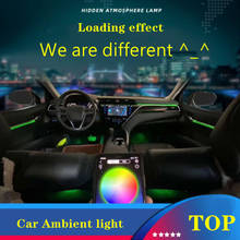 Tira de luz LED RGB para decoración Interior de coche, lámpara ambiental decorativa para salpicadero, 18 en 1, Control por aplicación 2024 - compra barato