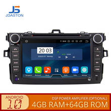 JDASTON Android 10 Car DVD Player For Toyota Corolla 2007-2012 Octa Cores 4G+64G 2 Din Car Radio Multimedia GPS Stereo Audio SD 2024 - buy cheap