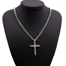 Simple Classic Fashion Double Sided Cross Antique Silver Color Pendant Girl Men Short Long Chain Necklaces Jewelry For Women 2024 - buy cheap