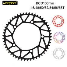 Litepro Chain wheel Road Folding Bike Chain Wheel 130 BCD 9 10 11 Speed Hollow CNC Alloy Single Disc 50/52/54/56/58T Chainring 2024 - buy cheap