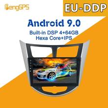 Reproductor Multimedia con Android 9,0 y navegación GPS para Hyundai, autorradio estéreo PX6 con DSP, sin DVD, Solaris para Hyundai accent Verna 2011-16 2024 - compra barato