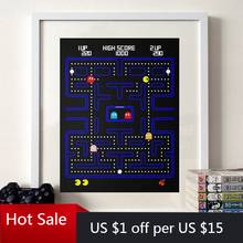 Póster con impresión de videojuegos Retro, lienzo de pintura de juego Arcade, pósteres Geek, decoración de sala de juegos para niños, arte de pared, decoración 2024 - compra barato