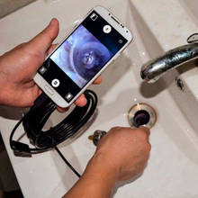 2 м 1 м 5,5 мм 7 мм эндоскоп камера Гибкая IP67 водонепроницаемая инспекционная бороскоп камера для Android ПК ноутбук 6 светодиодов регулируемая 2024 - купить недорого