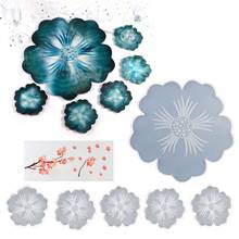 Large Flower Shape Resin Coaster Molds DIY Silicone Tray for Fruit Cup Geode Agate Platter Epoxy Resin Molds Art Crafts 2024 - buy cheap