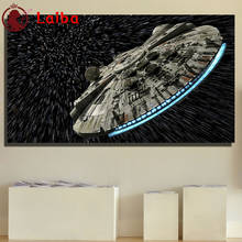 full square round diamond painting space ship pictures for embroidery round diamond mosaic paintings wall stickers decoration 2024 - buy cheap