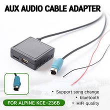 bluetooth Aux Receiver Cable with USB,microphone Hands-free Aux Adapter For Alpine CD Host KCE-236B 9870/9872 2024 - buy cheap