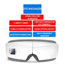3D умная подушка безопасности Вибрационный массажер для глаз инструмент для ухода за глазами горячий компресс Bluetooth массажные очки для усталости глаз 2024 - купить недорого