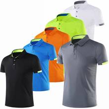 Summer Men's T Shirt Running Quick Dry breathable polo Shirts Running Slim Fit Tops Tees Sport Fitness Gym golf Tennis T Shirts 2024 - buy cheap