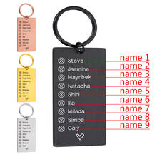 Personalized Keychain Family Name Keyring Cute Keychain Customized Name Gifts for Parent Children Families Member Gift Man Women 2024 - buy cheap