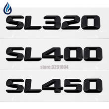 Черный SL320 SL400 SL450 сзади Tailagte эмблема логотип эмблема на багажник надписи для Mercedes Benz SL КЛАССА R107 R129 R230 R231 2024 - купить недорого