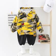 Boys and girls spring and autumn clothing 2020 new boy camouflage suit children's clothing baby two-piece suit 2024 - buy cheap