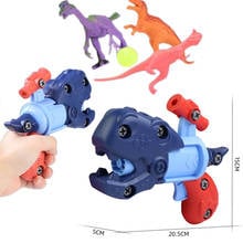 Novo diy blocos de brinquedo dinossauro arma de tiro brinquedo arma de desmontagem brinquedos para crianças pai-filho brinquedos interativos 2024 - compre barato